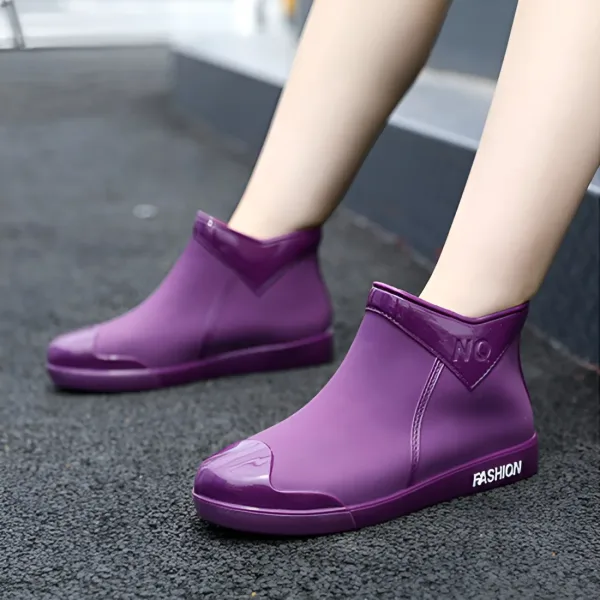 rain boots, ankle boots, waterproof boots, rubber boots, slip on boots