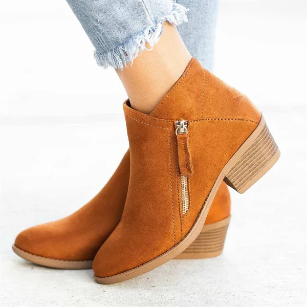 ankle boots, low heels boots