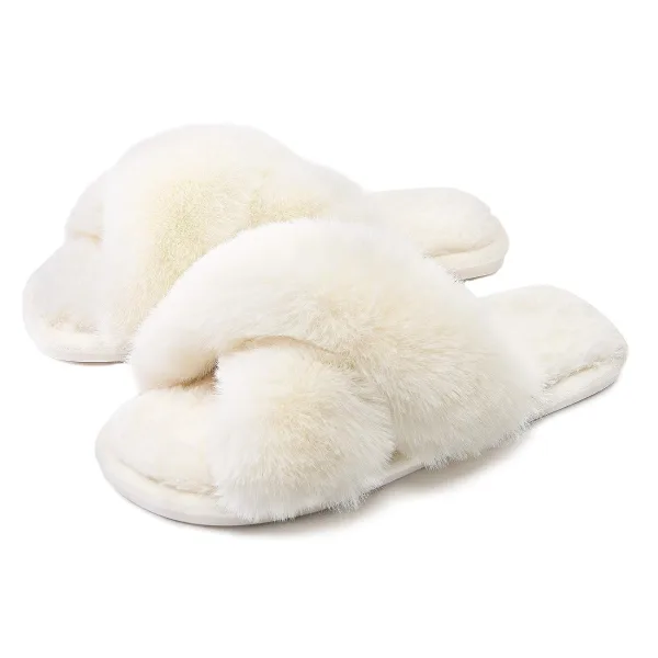 fluffy slippers, fluffy slippers for women, fuzzy slippers, indoor slippers, fuzzy slides